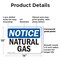 Signmission Natural Gas OSHA Notice Sign, Plastic, 14in W x 10in L, 2PK OS-2PACK-NS-P-1014-L-14313 - alternate 7